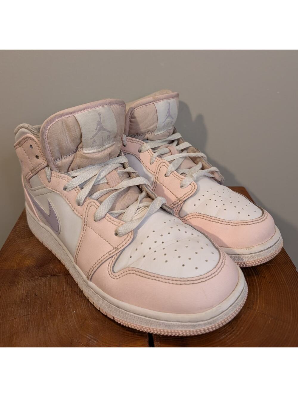 Nike Air Jordans Mid High Pink/Purple Athletic Casual Fashion - Size 6Y